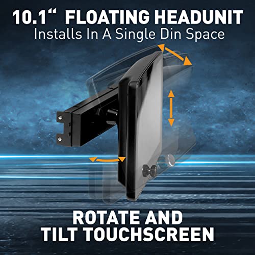 Planet Audio P100Cpa Car Stereo System - Apple Carplay, Android Auto - 10.1 Inch Single Din Touchscreen, Bluetooth Audio And Hands-Free Calling Head Unit, Radio Receiver, No Cd Player #TOP4