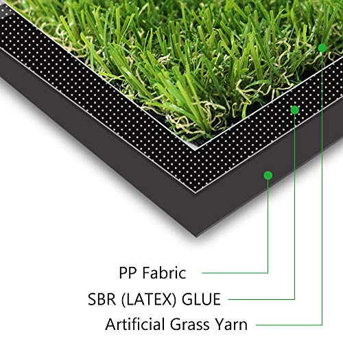 Altruistic Thick Realistic Artificial Grass Mat Customized Sizes, 5Ft X 10Ft Synthetic Fake Astro Turf Indoor Outdoor Garden Lawn Landscape, Faux Grass Rug With Drainage Holes #TOP3