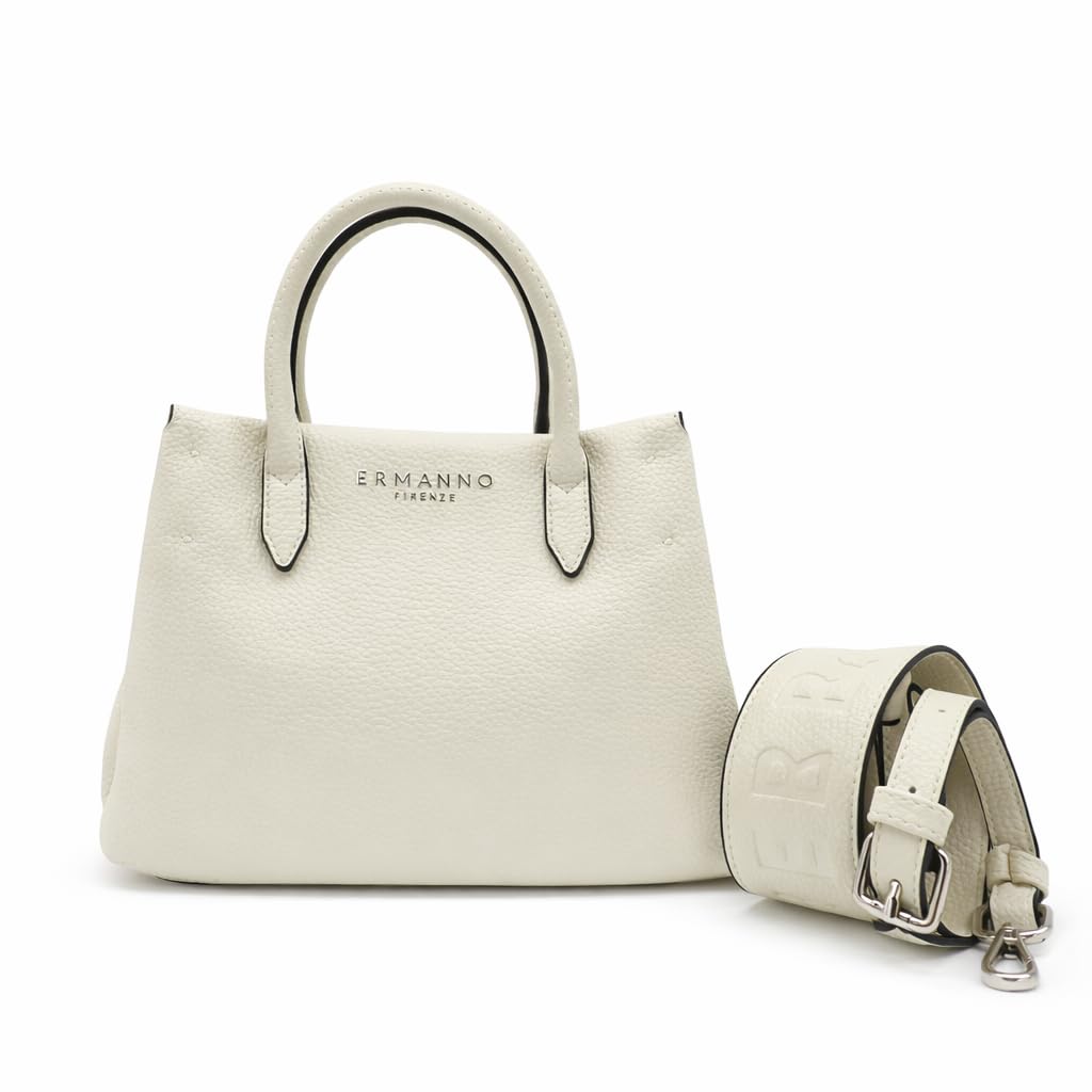 Ermanno Firenze - Borsa Donna elegante con tracolla. Shopper capiente effetto pelle martellata.