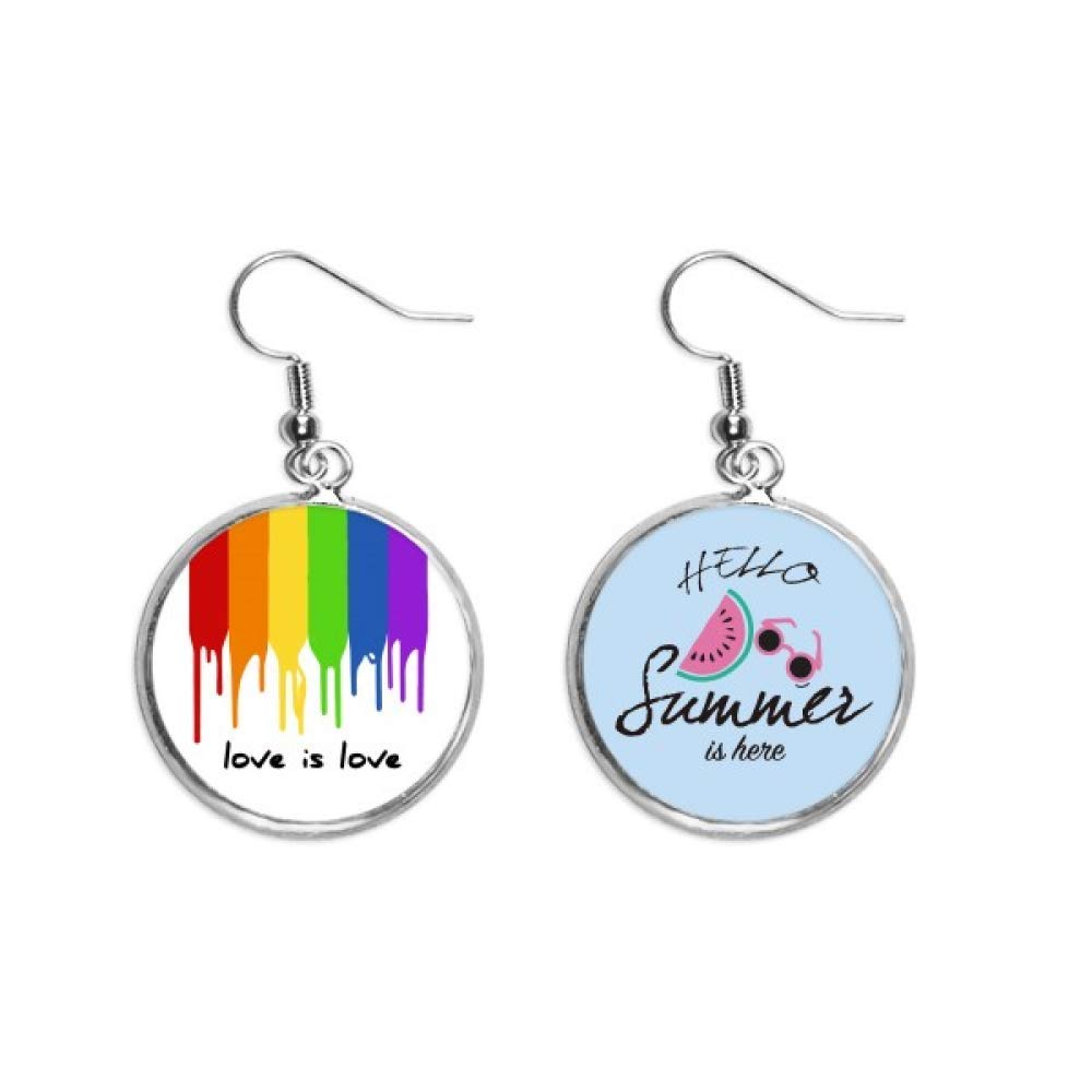 Pendientes de sandía LGBT arcoíris un canto al amor libre en tu lóbulo 5