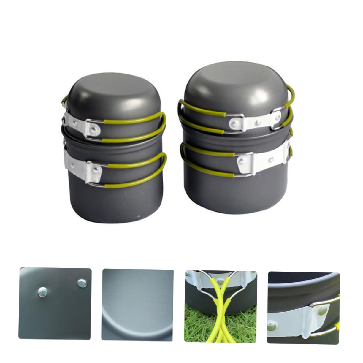 KOMBIUDA Outdoor Kochset 4 Stück Tragbar für Camping und Kochen