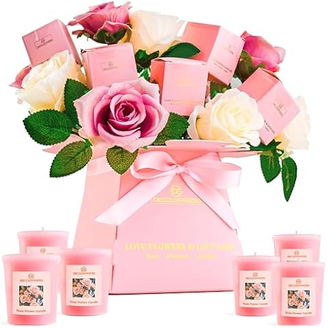 DECO EXPRESS Rose Scented Candle Gift Set Cover