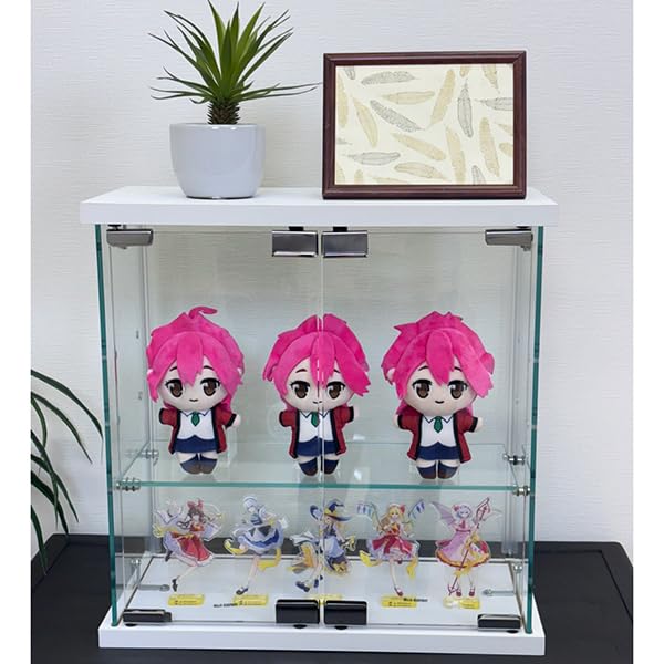 Amazon.co.jp: 不二貿易 ガラスコレクションケース可動棚3段