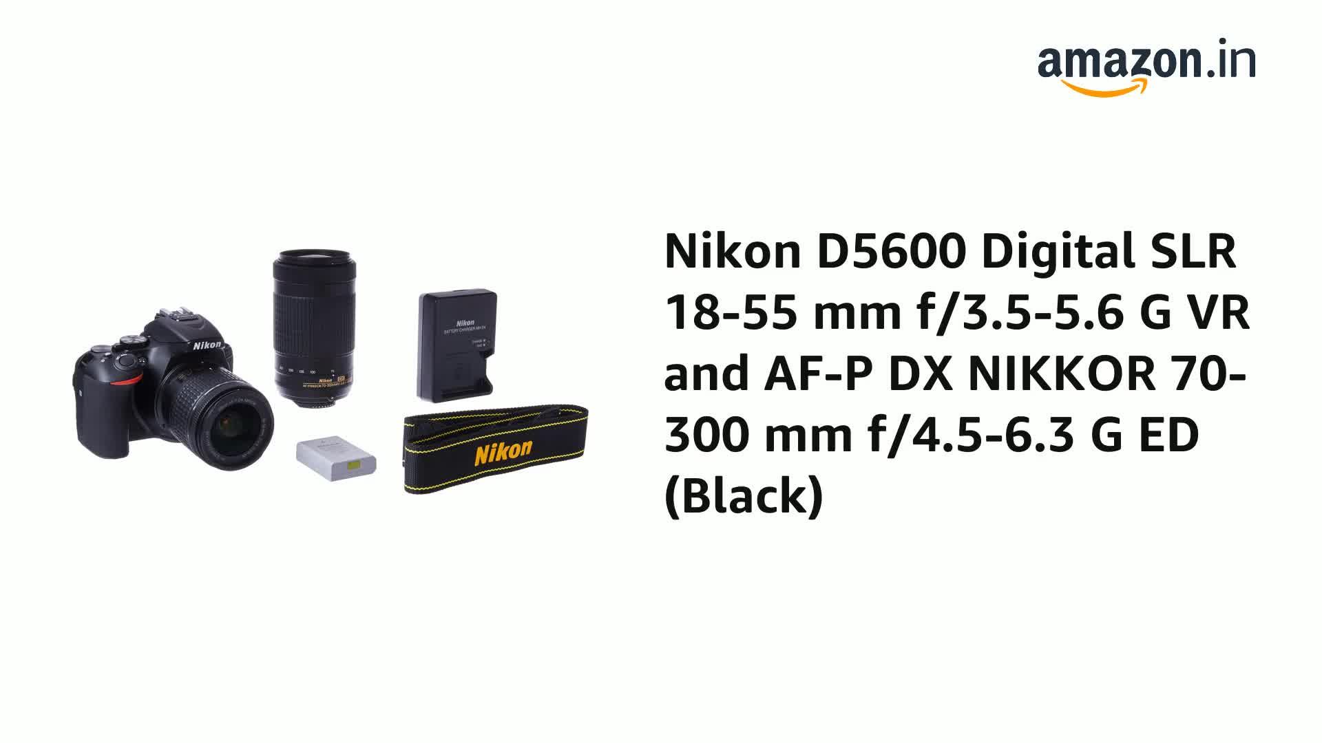 D5600 DX-format Digital SLR w/ AF-P DX NIKKOR 18-55mm f/3.5-5.6G