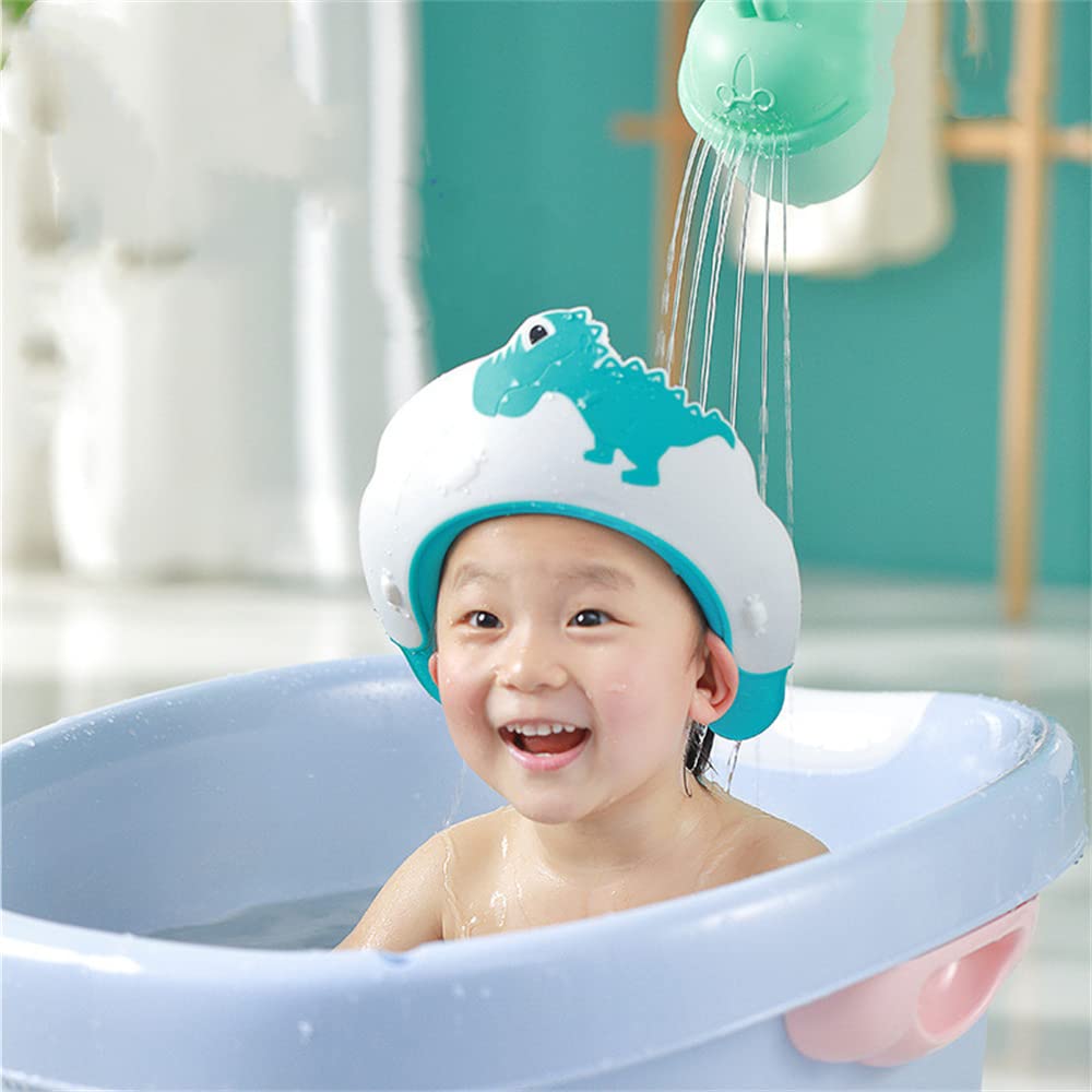 Baby Shower Cap for Washing Hair, Cartoon Dinosaur Kids