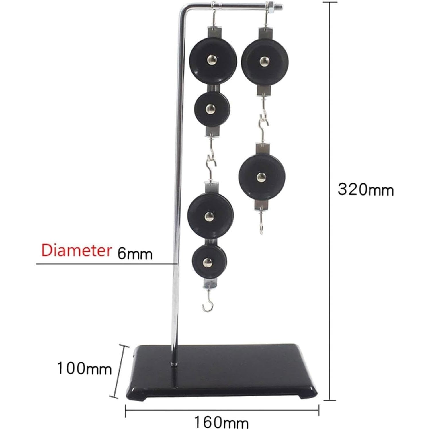Kit di esperimenti di Fisica e Meccanica: puleggia Singola/Serie, Blocco con Staffa Metallica e Piastra di Base for l'insegnamento