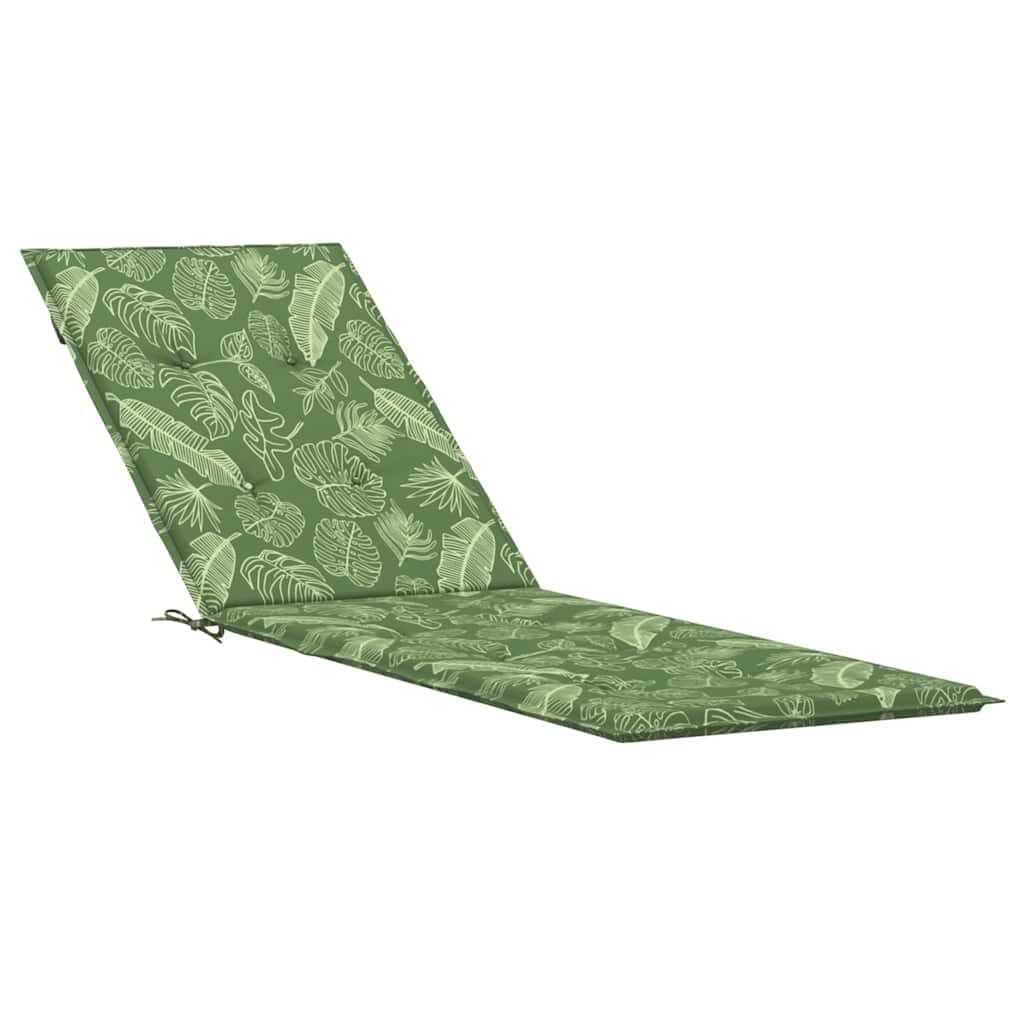 Coussin de chaise longue de qualité supérieure motif feuilles 180x50