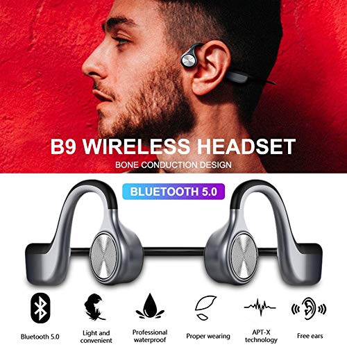 Auriculares de conducción ósea portátiles con Bluetooth 5.0 y manos libres para deporte 6