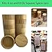 16 Pcs Bamboo Spice Jar Lids Fits Square Containers Seasoning Bottle Sealing Lids Fit Only 4 oz and 8 oz (Bamboo)