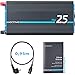 ECTIVE Reiner Sinus Wechselrichter TSI 25-2500W, USB, 24V auf 230V, Überlastschutz, Überhitzungsschutz, NSV, USV Funktion - DC/AC Spannungswandler, Umwandler, Stromwandler für Haushaltsgeräten