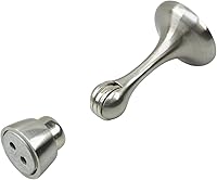 Richelieu Hardware 67NBR Onward 3-Inch Magnetic Door Stop Brushed Nickel - Powerful 5lb Hold, Wall Protector, Easy Install