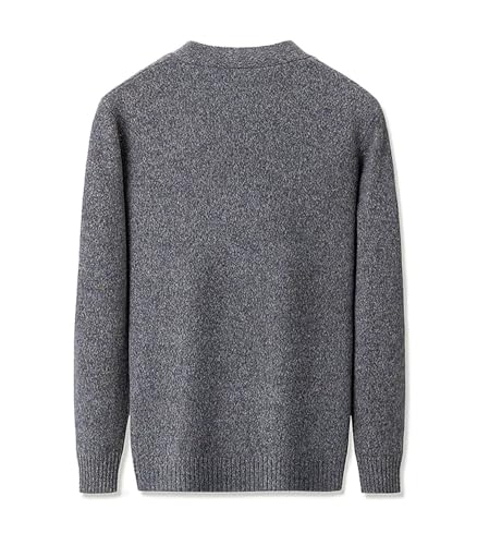 Men's Winter V-Neck Cashmere Cardigan Jacquard Warm and Thickened Knitted Open Front Sweater2