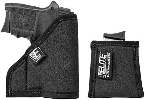 Elite Survival Systems Pocket Holster Combo Kit Includes Pocket Mag Pouch L Elite Survival Systems PH-1L-CK Pocket Holster Combo Kit Includes Pocket Mag Pouch L Black, 1L