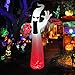 Dreamone 9 Foot Halloween Inflatable Flashing Flame Ghost for Halloween Indoor Outdoor Yard Garden Party Decorations