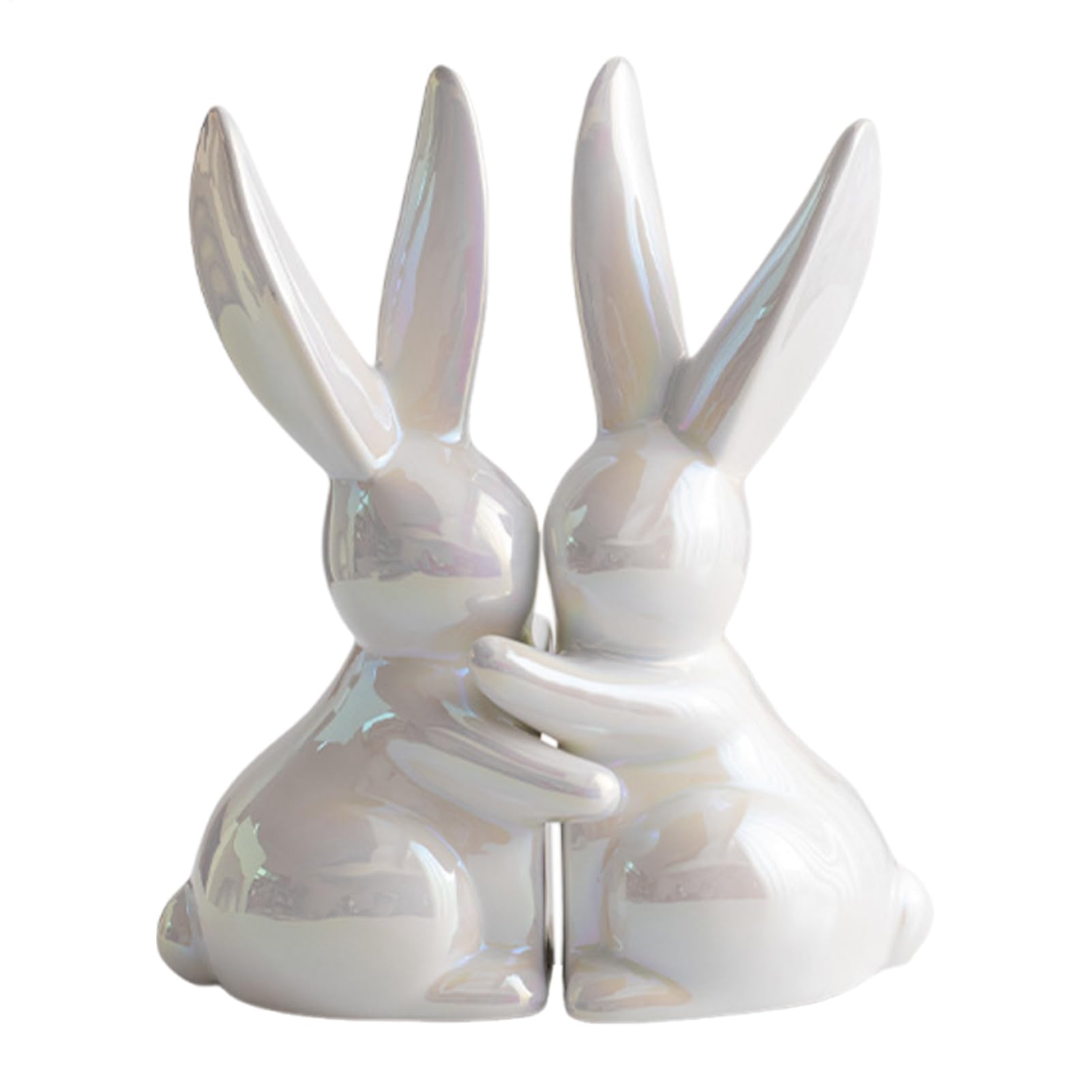 Serre-livres lapin pour étagères et support de livre en résine blanche pour chambre