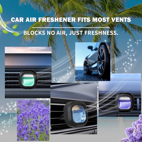Image of SCENTORINI Car Air Freshener Vent Clips, 3 Vent Clips &12 Refills, New Car, Lavender, Sea Breeze Scent, Auto Fresheners for Men Women, Long Lasting Automotive Air Fresheners for Car Odor Eliminator