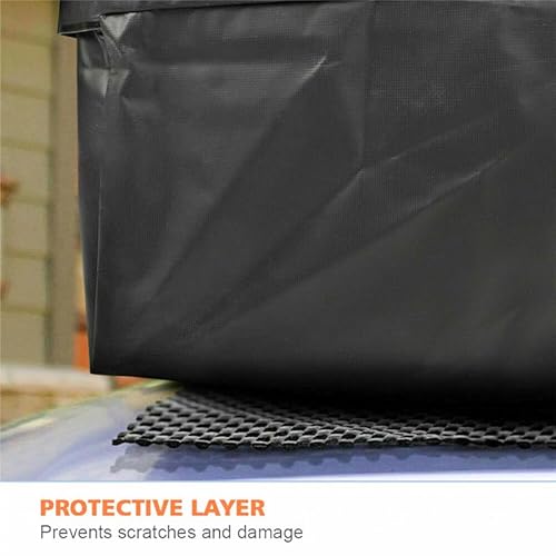 Warmiehomy Car Roof Bag 15.6 Cubic Feet(443L) Waterproof Roof Box with Anti-Slip Mat Car Rooftop Storage Bag with Straps, Carry Bag for Cars With/Without Rack - Image 5