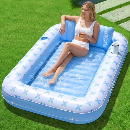 Piscine de bronzage gonflable Blue Breezestar 178x117 cm