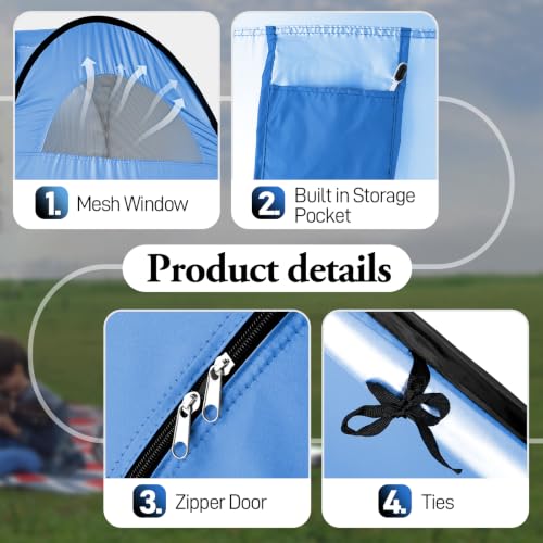 VINGLI Pop Up Shower Tent, Carpa de Ducha Instantánea con Bolsa de Transporte miniatura 2