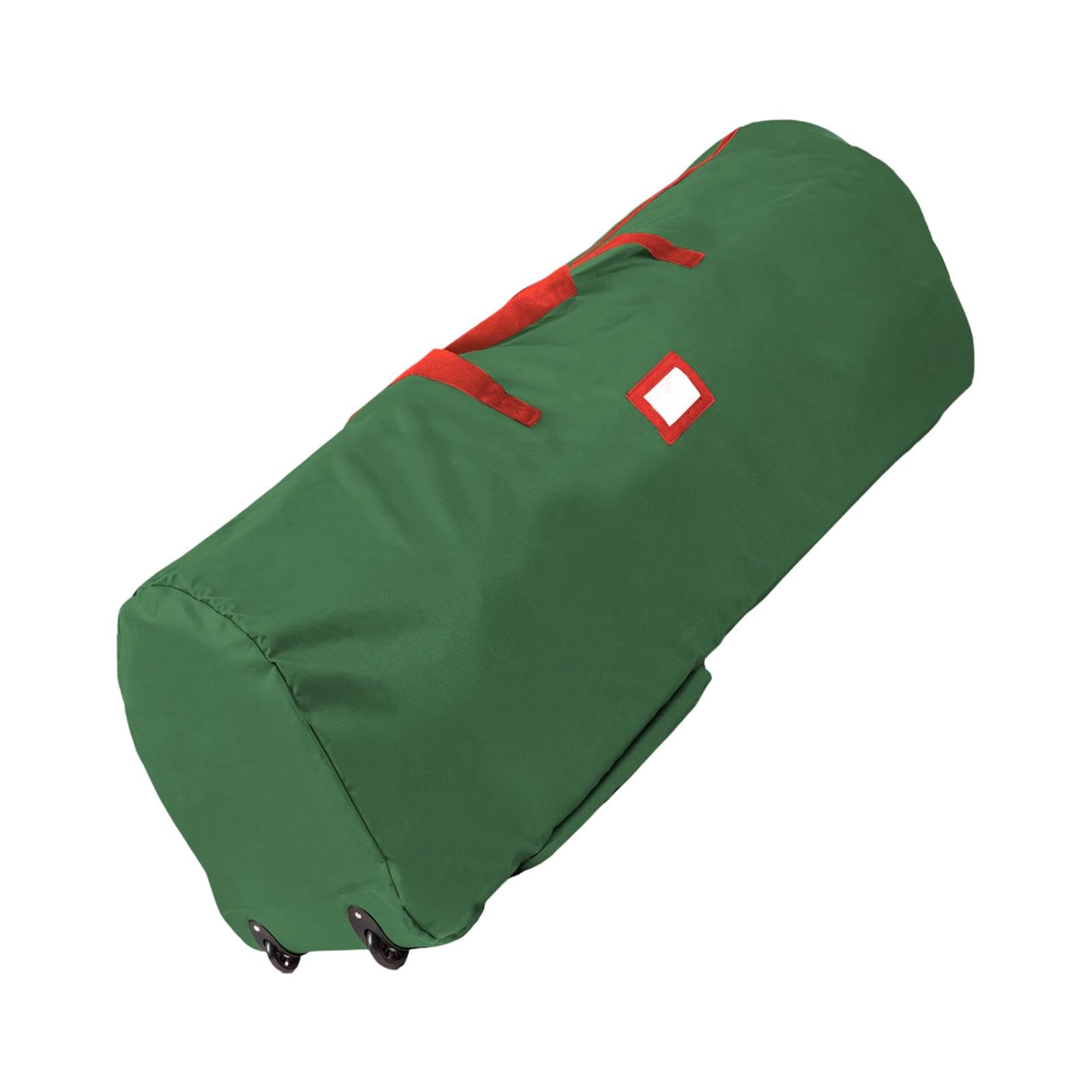 Borsa Portaoggetti per Albero di Natale con Ruote per Riporre in Sicurezza Gli Articoli Natalizi, Verde