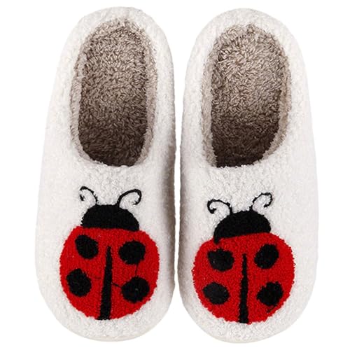 Image of Women's Men's Strawberry Slippers Cute Fruit Home Slippers Winter Fuzzy Memory Foam Fluffy Warm House Shoes