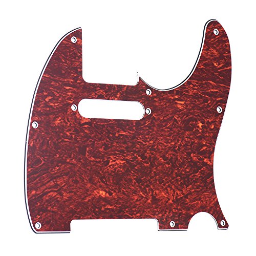 KKmoon Pickguard Pick Guard 4Ply para Telecaster Guitarra elétrica de estilo moderno padrão tartarug