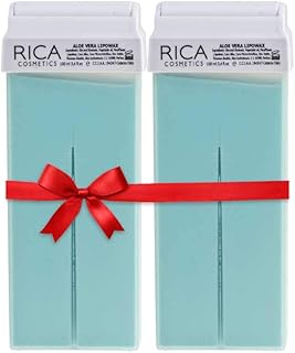 Rica Wax Aloe Vera Roll-On Wax Kit (Set of 2 Refill Wax) 100 ML - Made in Italy