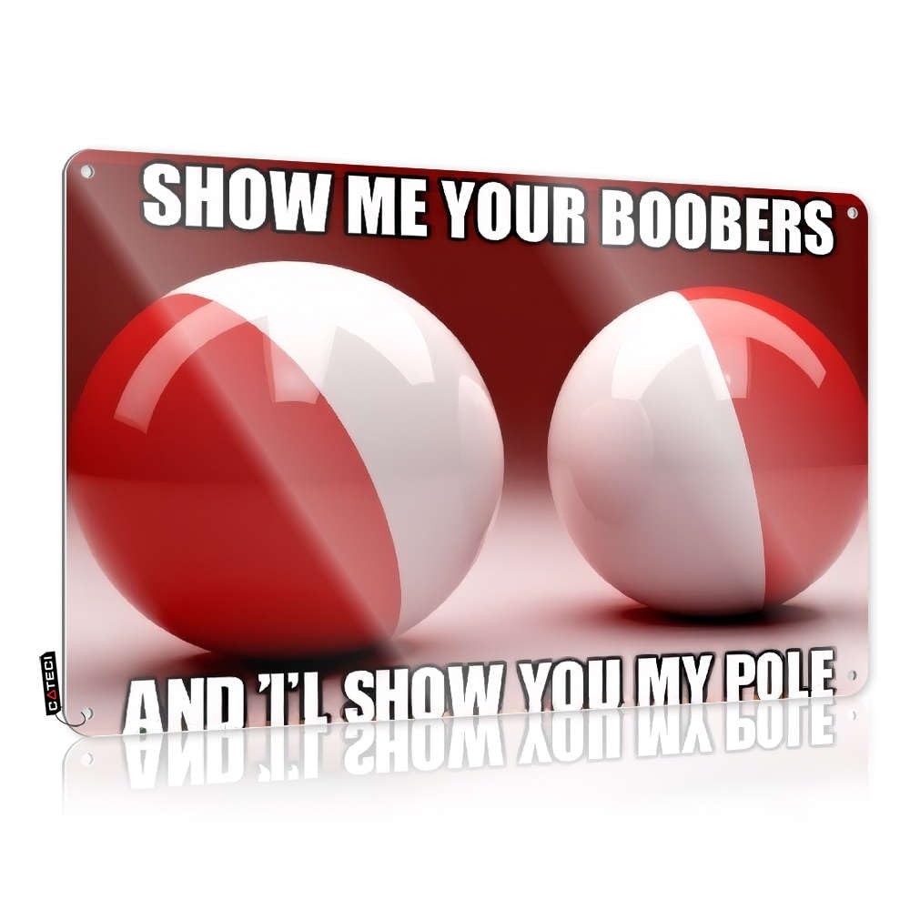 Sujd Colour Show Me Your Boobers. Statue Premium - Funny Vintage Signs Gift For Gamer Vintage Wall Art(30X40cm)