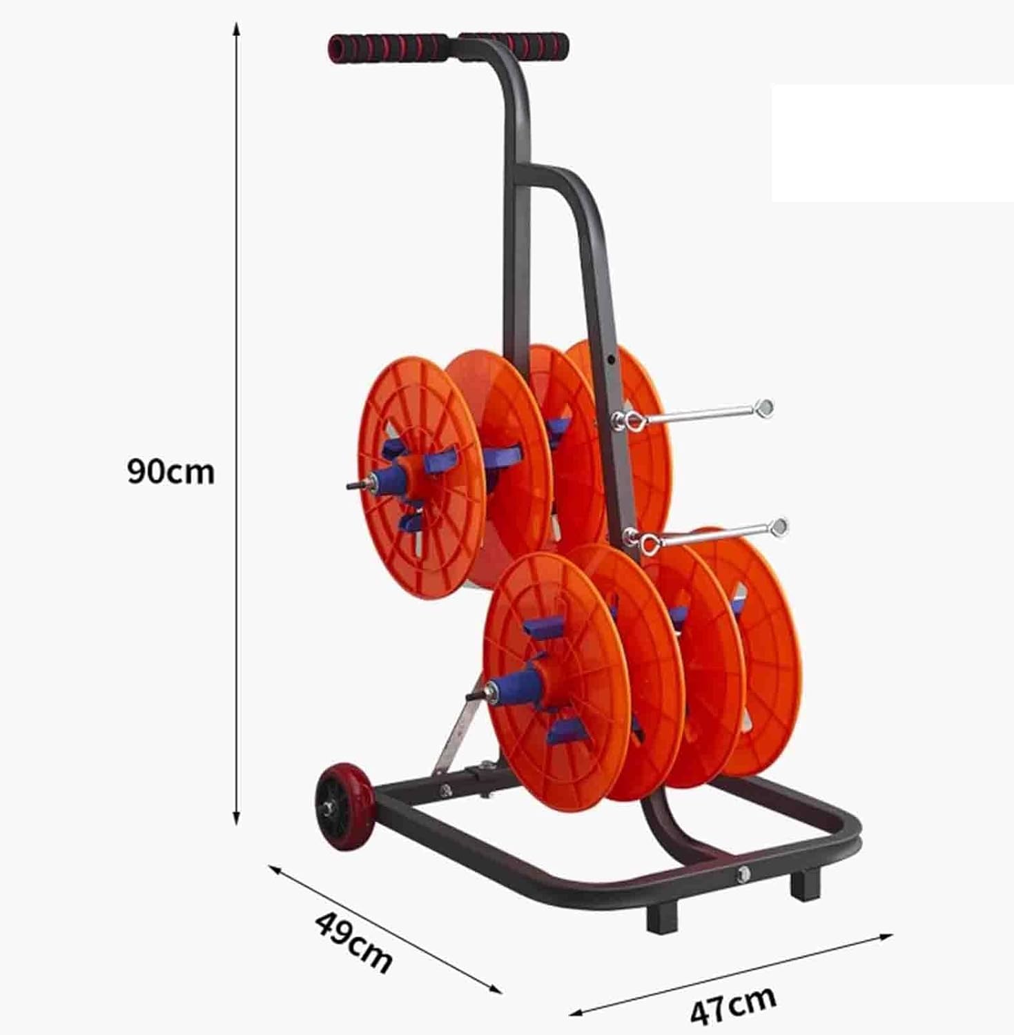 Heavy Duty Steel Wire Dispenser for Cable Reels - Durable Wire Stripping Cord & Hose Reel Organizer, Efficient Cable Storage Solution for Home & Workshop