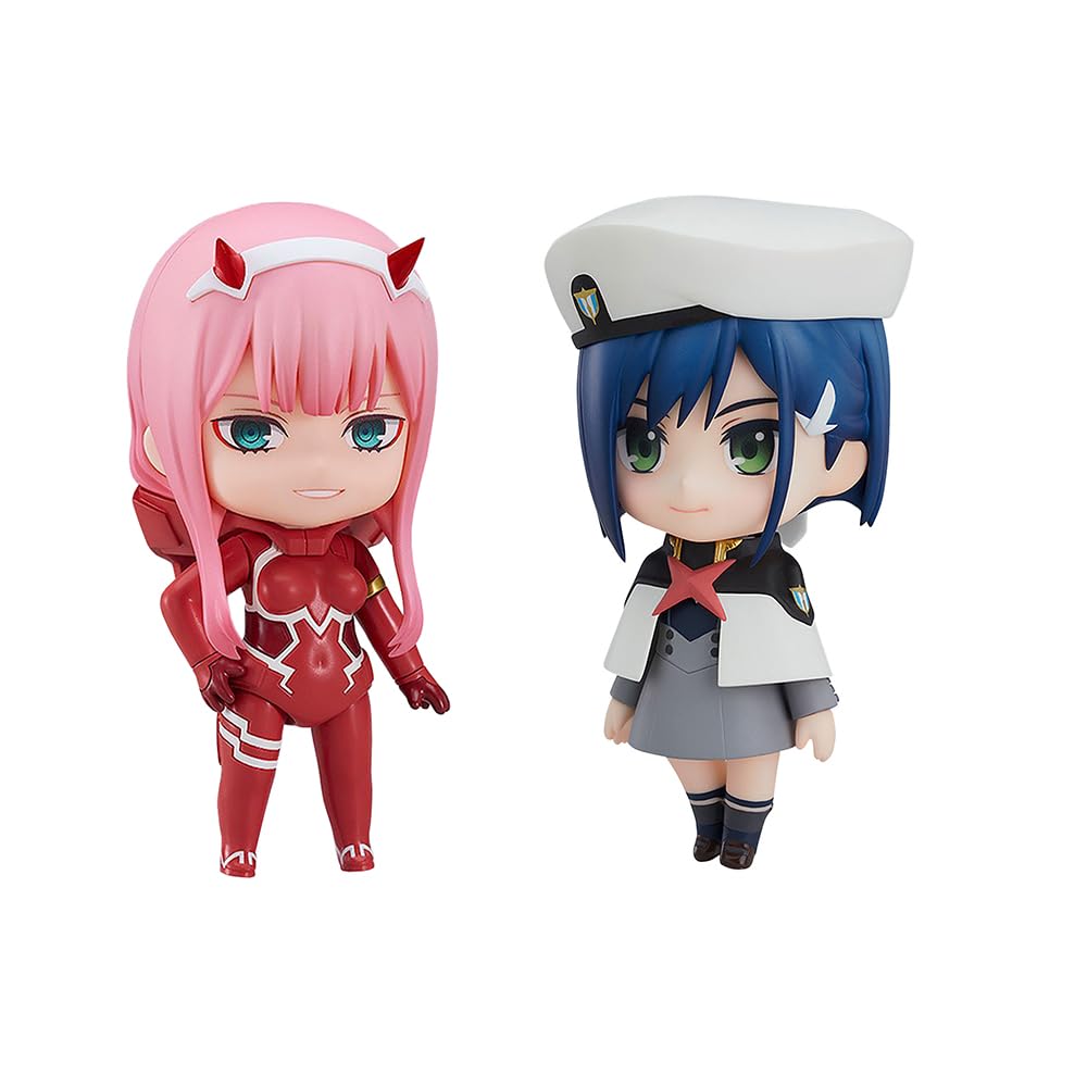 Jiumaocleu Ichigo and Zero Two Action Figure, 10cm Mini Anime 02 Figure Statue, Joint Movable, Parts Changeable, Cartoon Manga Figure Collectible Model Decoration Gifts