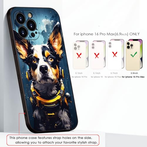 Dog for iPhone 16 Pro Max Case | Trendy Slim Protection for Girls & Women & Teens (A1-Dog)