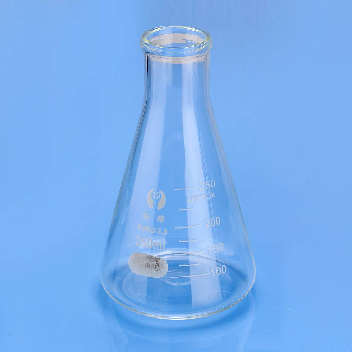 1 Pz 50 Ml A 2000 Ml Bottiglia Contenitore Conico In Vetro For Laboratorio Beuta Erlenmeyer For Laboratorio Bocca Larga(50ml - Foto 5