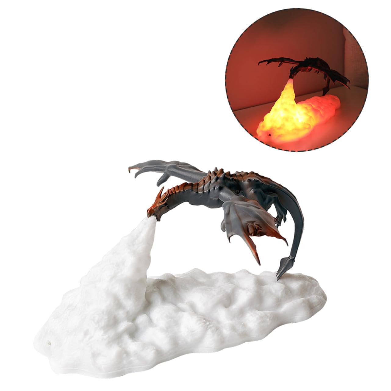 Mipcase Lámpara 3d de Dinosaurio Luz LED Recargable Función Táctil y Diseño Decorativo para Fiesta Infantil y Habitación de Niños