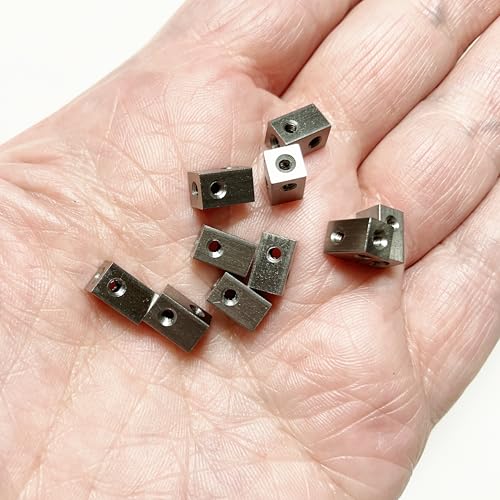 M00348-10 MOREZMORE 10pc Offset Cross Connectors M2 8x5x5mm Threaded 3-Way Chest Hip Hub for Ball Socket Stop Motion Puppet Armature Humanly Posable Armature Parts HPA