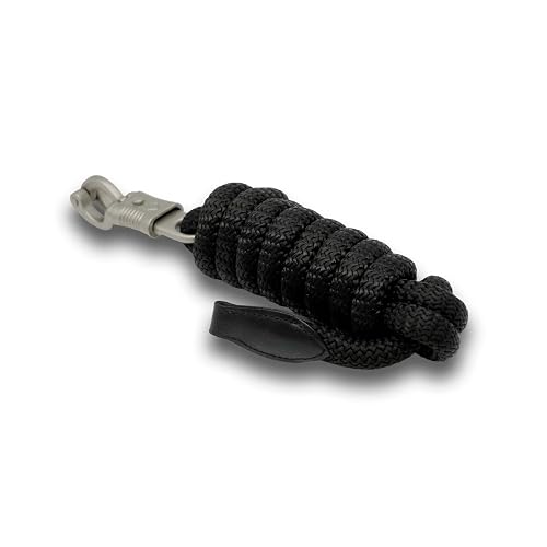 SUNRIDE Ramal para Caballo con mosquetón antipánico - 2 m - Cuerda de Amarre equitación (Negro)
