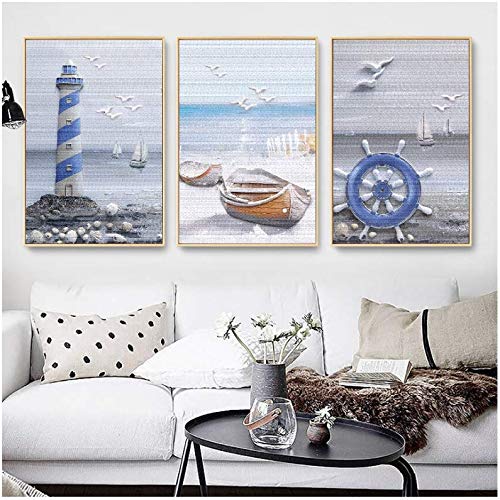 Impression sur toile moderne pour habiller un mur vide avec un grand paysage de mer 50x70