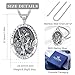 EUDORA S925 Sterling Silver St Christopher Medal Saint Christopher Necklace for Women Men, Mens St. Christopher Necklaces Amulet Pendant Religious Christian Jewelry Gifts for Womens Men,22+2inch