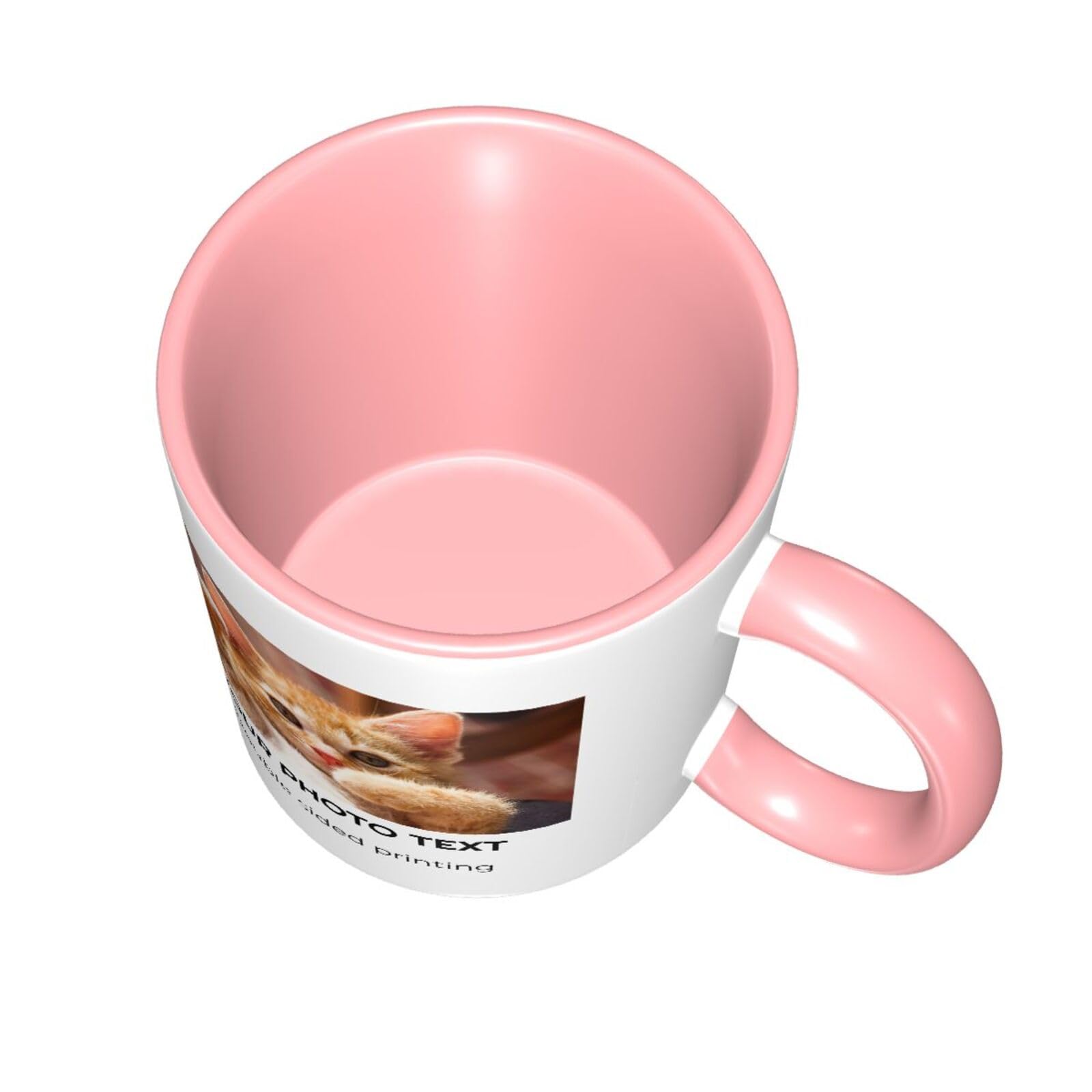 Amazon.com: Personalized Coffee Mug Custom Ceramic Mugs with Your Image  Photo Text or Logo, Customized Advertising Cups for Coffee Beverage Shops  11 Ounces Cup, Pink : Home & Kitchen