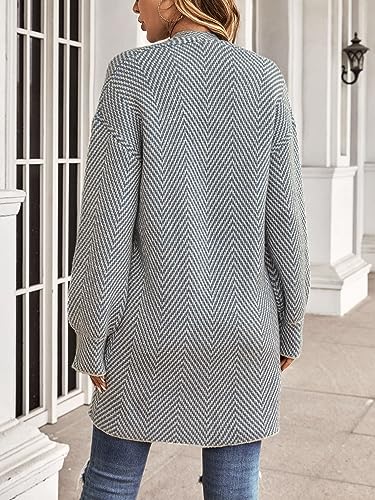 Cardigan Sweaters for Women Long Sleeve Pattern Long Sleeve Casual Cardigan Outerwear Coats2