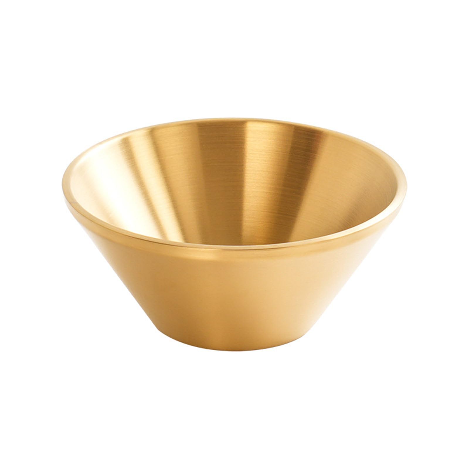 Pangboer Gold Kitchen Salad Mixing Bowl Double Layer Stainless Steels Bowl Ice Cream Dessert Cups For Cooking And Serving Enduring Kitchen Serving For Noodles Snacks