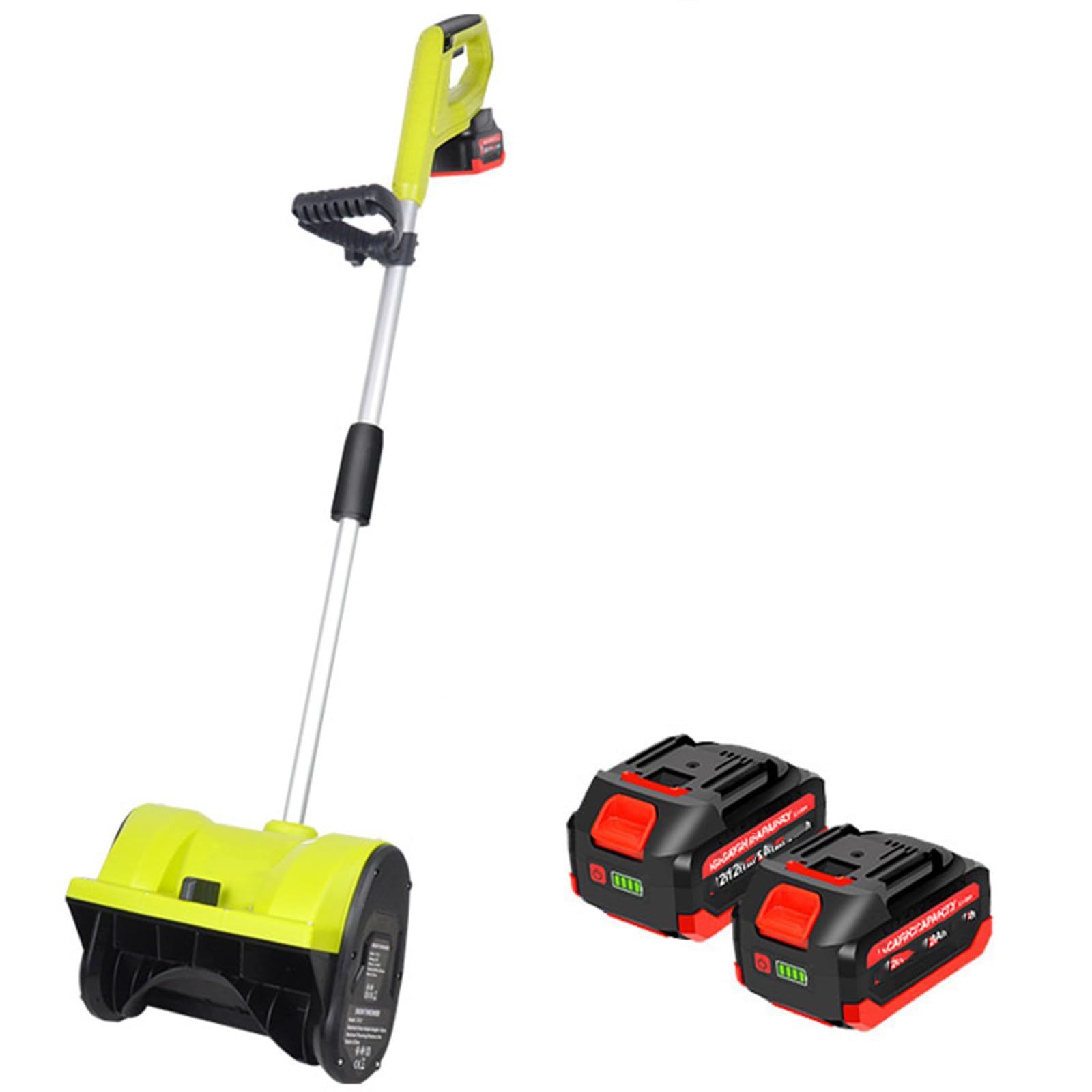 Souffleuse À Neige Électrique, Pelle À Neige Au Lithium sans Fil 20 V, 33 Cm De Largeur/10,2 Cm De Profondeur, Hauteur De Projection De Neige 8 M, pour Allée, Route, Déneigement Domestique