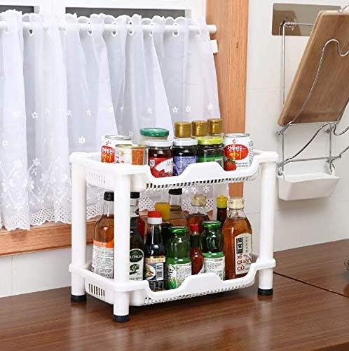 2 Layer Kitchen Home Living Room Utility Organizer Storage Rack and Self