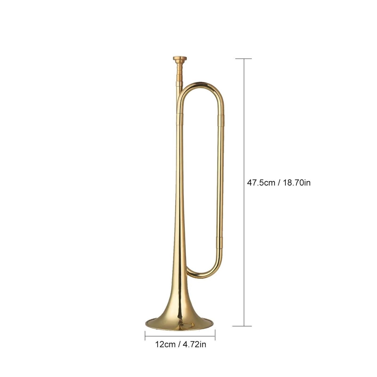 trąbka instrument Mosiądz C Bugle Call Pozłacany Róg Kawalerii Trąbka Z Ustnikiem Dla Początkujących Szkolny Instrument Muzyczny