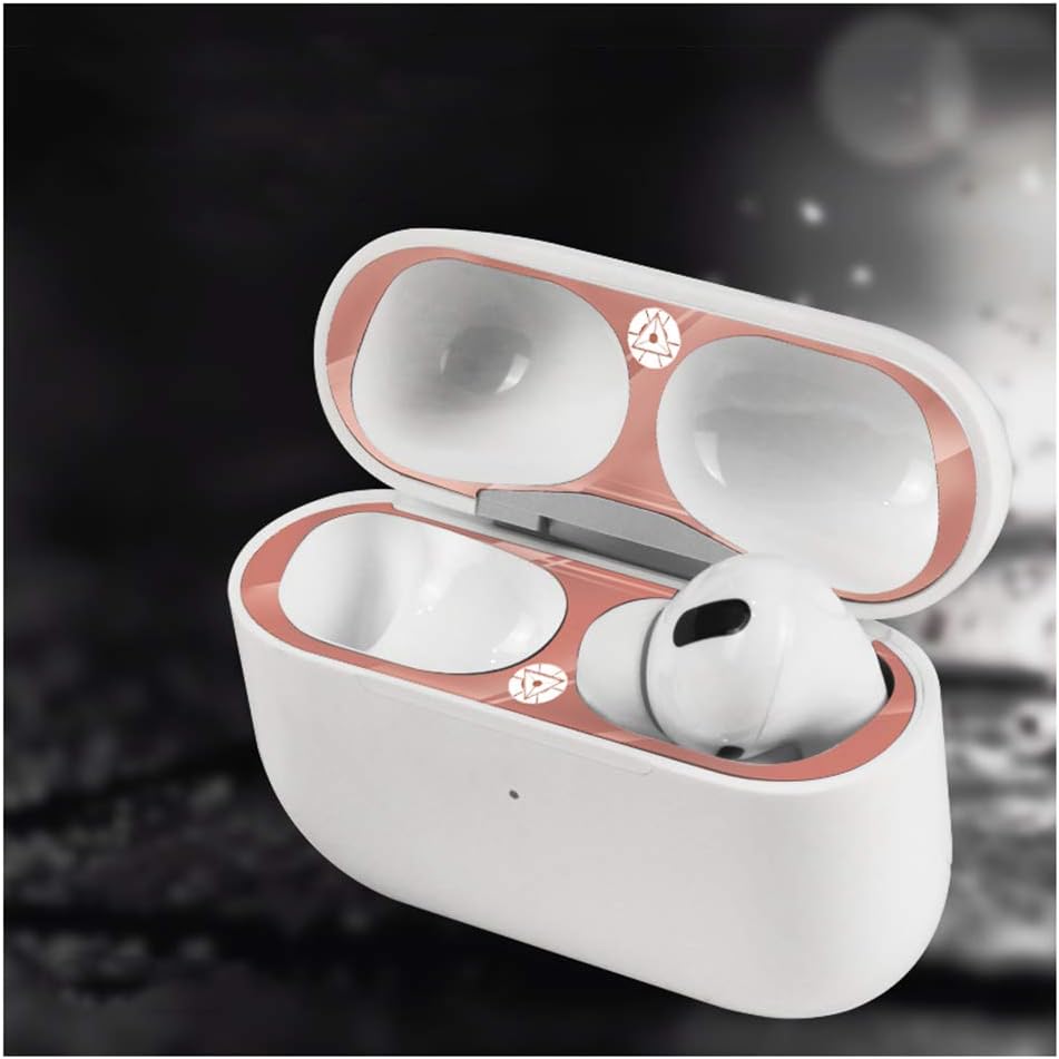 Dust Guard Compatible with AirPods Pro Case（Ark Reactor） Dust - Proof Film, Ultra Slim, Protect from Iron/Metal Shavings，Dust-Proof Film for AirPods Pro Charging Case (Rose Gold-Reactor)