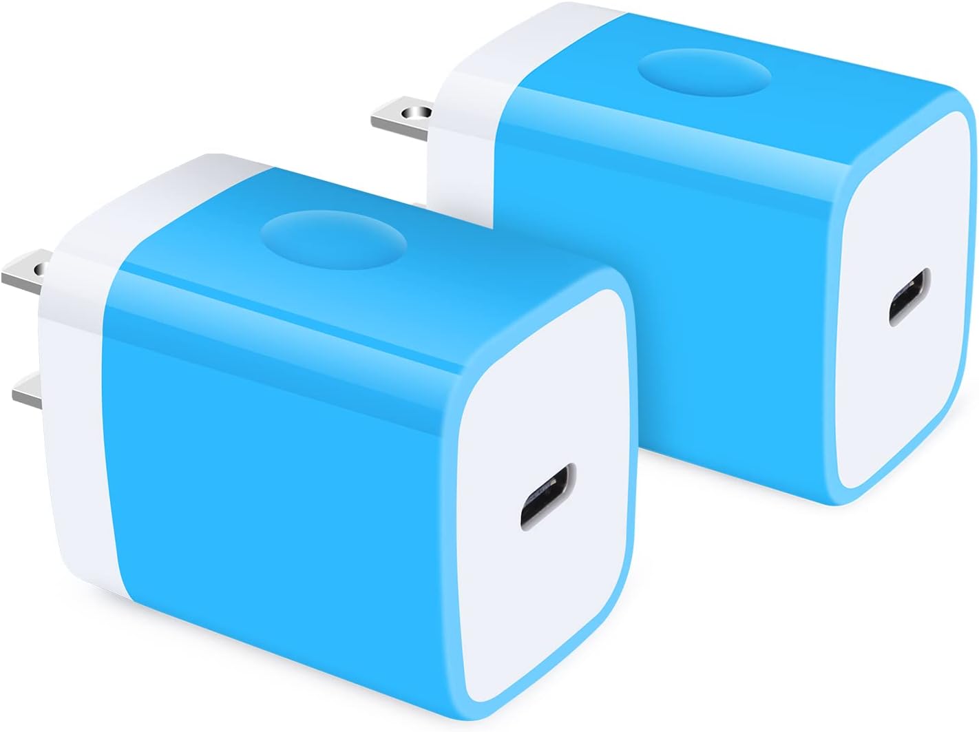 USB C Wall Charger, HOOTEK 2Pack 20W PD Fast Charger Block Type C Power Delivery Wall Plug Adapter for Samsung Galaxy A14 A13 5G A53 A54 S23 S22,Google Pixel 7 6 Pro 5 4 XL,iPhone 14/13 Pro Max/12/SE