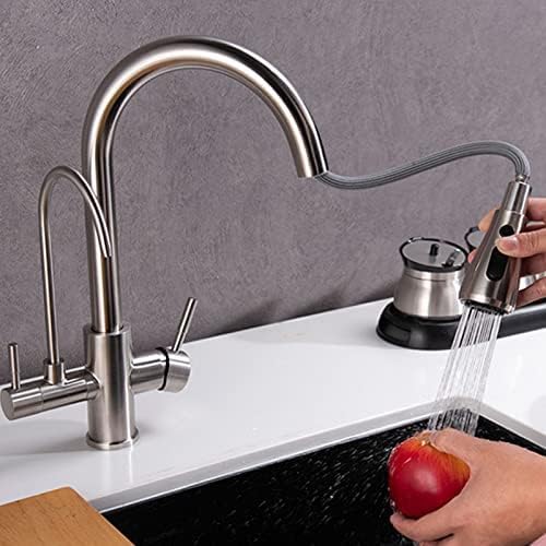 Filtre à eau potable 3 en 1 intégré au mitigeur cuisine à douchette - 2