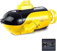 Vista 3 de GoolRC Mini submarino de control remoto, submarino RC 4 canales de control remoto barco adelante/buceo, atrás/superficie, giro a la izquierda, giro