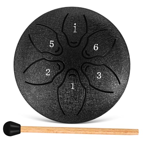 SUPVOX Rain Drum 3 Inches 6 Notes for Boys and Girls Adults Hand Percussion Instrument