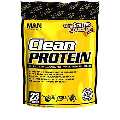 MAN Sports Clean Protein, Full Disclosure Protein Blend, Cookie Stuffed Cookie, 1.9 Pounds
