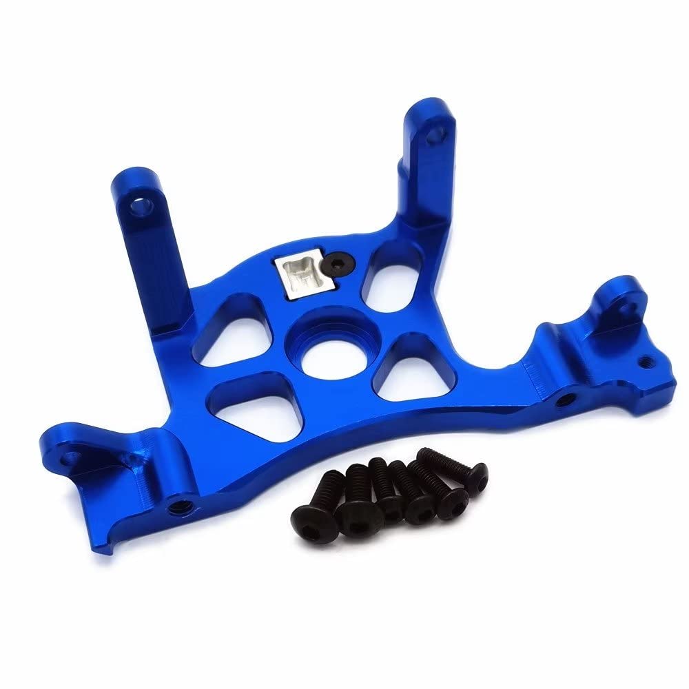 Aluminum Motor Mount Rear Spur Gear Cover Blue for Traxxas 4x4 LCG Chassis Slash Rustler Ford Fiesta Rally 7460 7460X